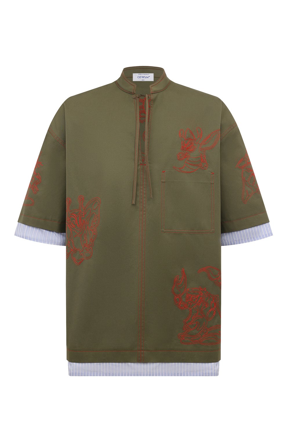 Хлопковая рубашка OFF-WHITE, арт. 0MGG005F24FAB001, фото 1