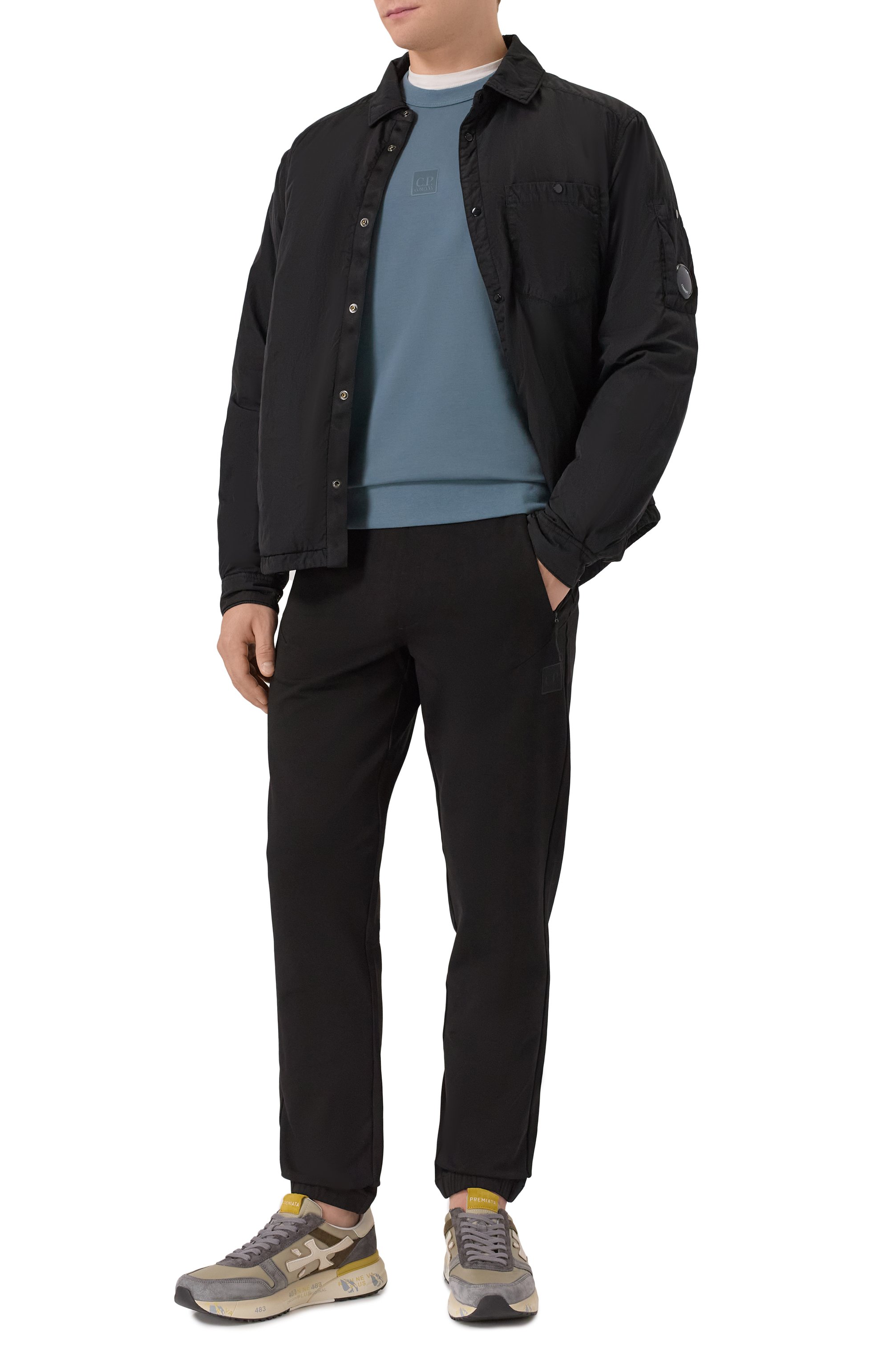 Хлопковые джоггеры C.P. COMPANY, арт. 19CLSP014A006452W, фото 2