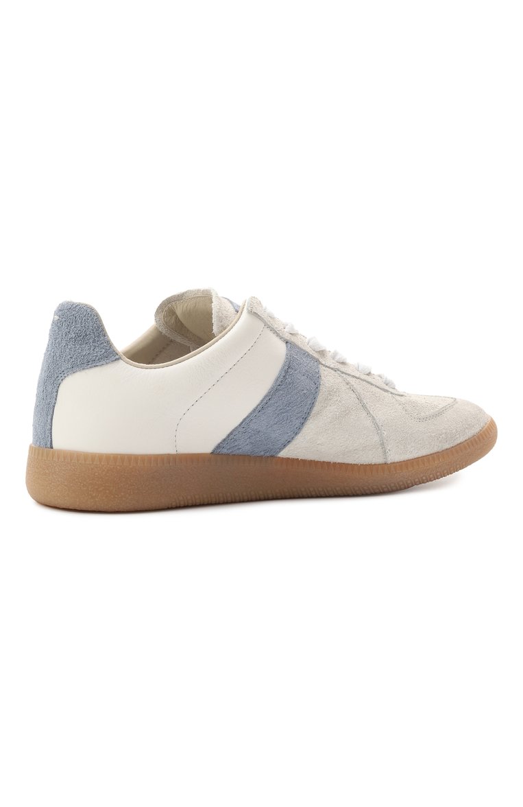 Женские кожаные кеды replica MAISON MARGIELA кремового цвета, арт. S58WS0266/P8224 | Фото 5 (Материал внешний: Натуральная кожа; Подошва: Платформа; Материал внутренний: Текстиль; Стили: Кэжуэл; Кросс-КТ: Низкие; Материал утеплителя: Без утеплителя)