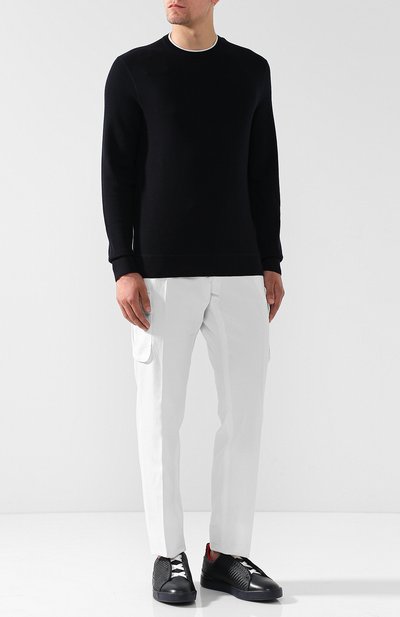 Кожаные кеды без шнуровки ZEGNA, арт. A4105X-PTA, фото 2