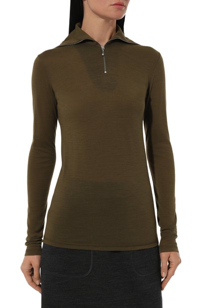 Пуловер JIL SANDER хаки цвета по цене 49800 руб., арт. J40GC0021-J70021, фото 3 Пуловер JIL SANDER, арт. J40GC0021-J70021, фото 3