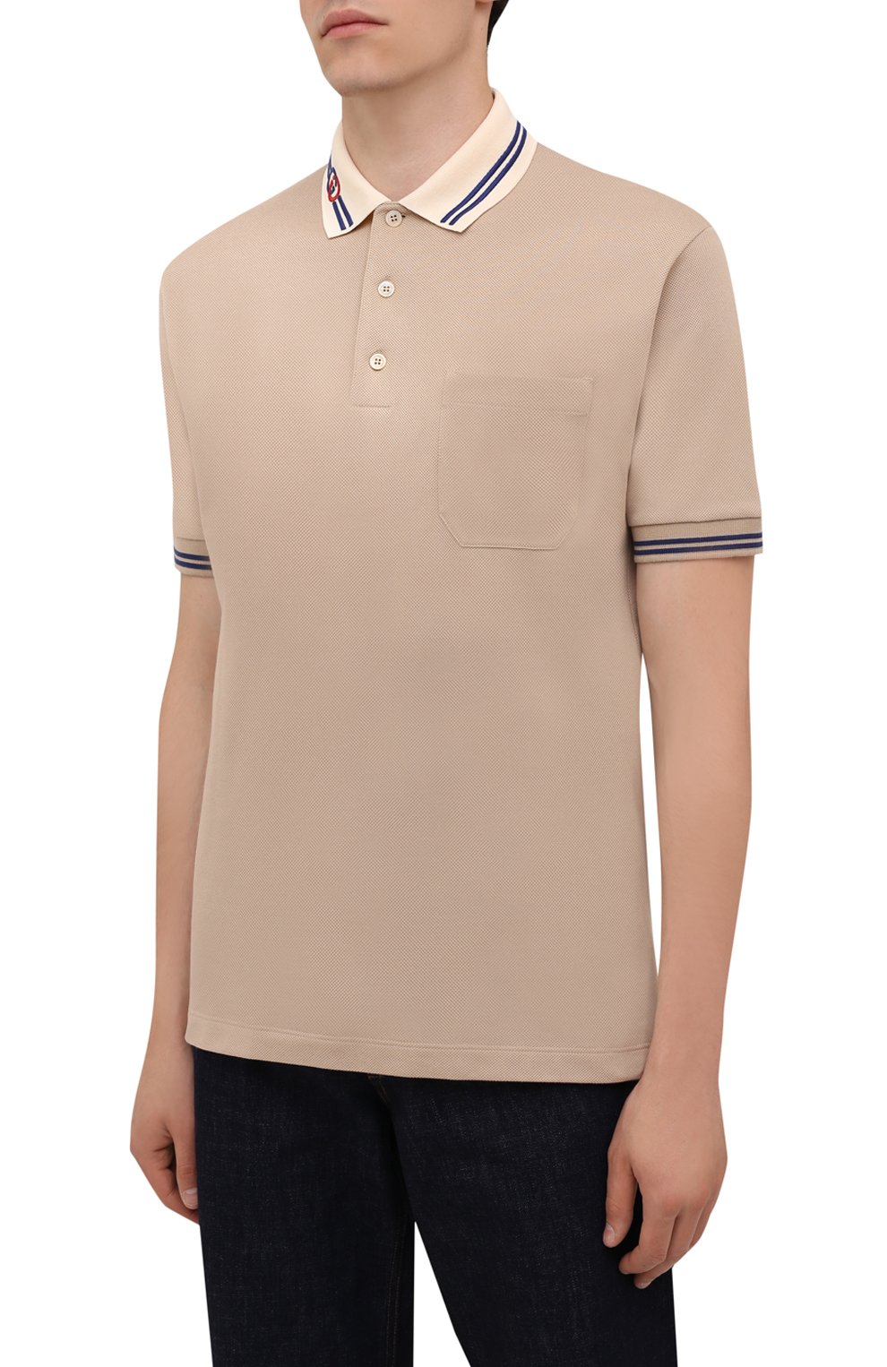 Хлопковое поло GUCCI, арт. 658067/XJDI2, фото 3