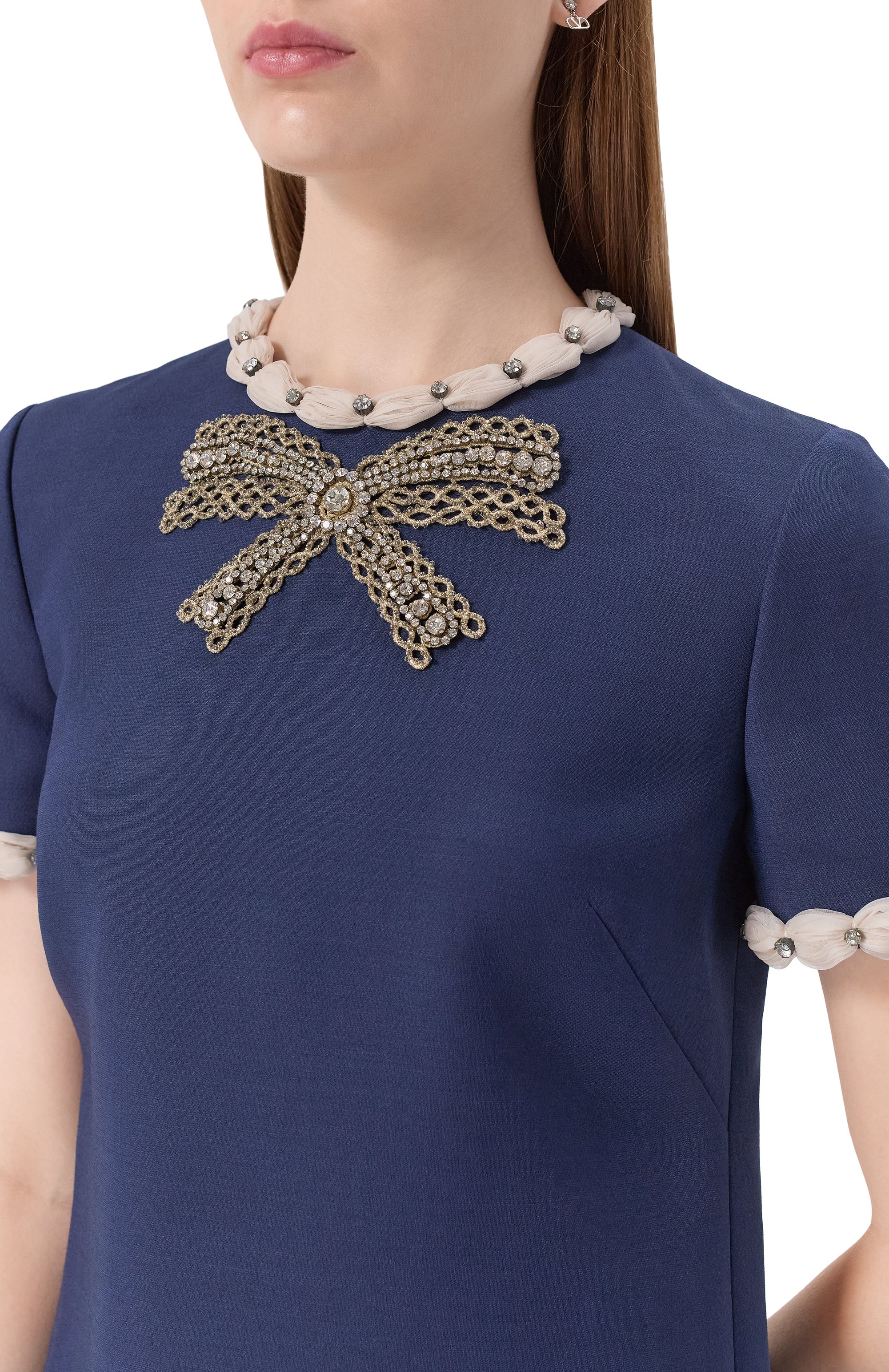 Платье из шерсти и шелка VALENTINO, арт. 7B3VADR9/1CF, фото 5