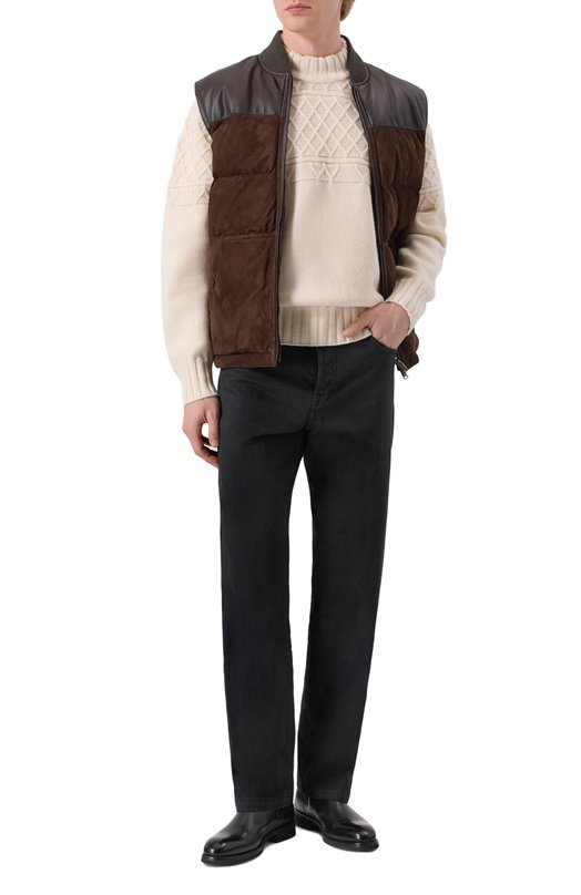 Хлопковые брюки Kiton UPNJS1K0602H03 Чёрный  UPNJS1K0602H03 Фото 2