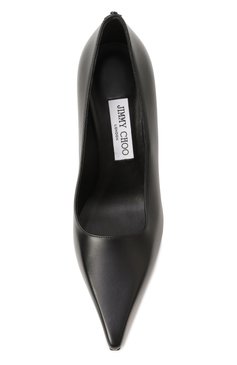 Женские кожаные туфли ixia 95 JIMMY CHOO черного цвета, арт. IXIA 95/CLF | Фото 6 (Драгоценные камни: Проставлено; Материал внешний: Натуральная кожа; Каблук высота: Высокий; Материал сплава: Проставлено; Материал внутренний: Натуральная кожа; Подошва: Плоская; Каблук тип: Фигурный)