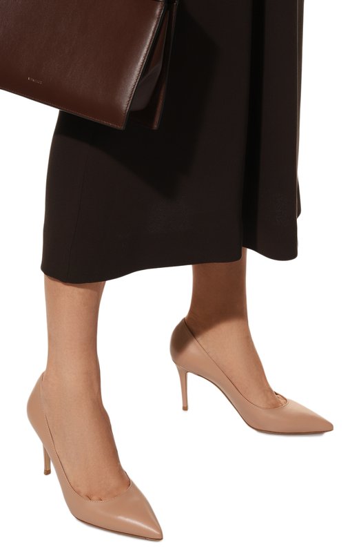 Кожаные туфли Gianvito 85 Gianvito Rossi G24580.85RIC.VITPEAH Бежевый  G24580.85RIC.VITPEAH Фото 3
