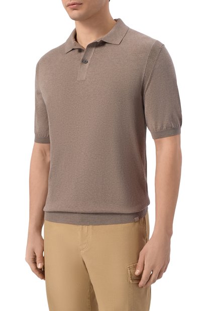 Поло из шелка и хлопка PAUL&SHARK, арт. 26411608, фото 3