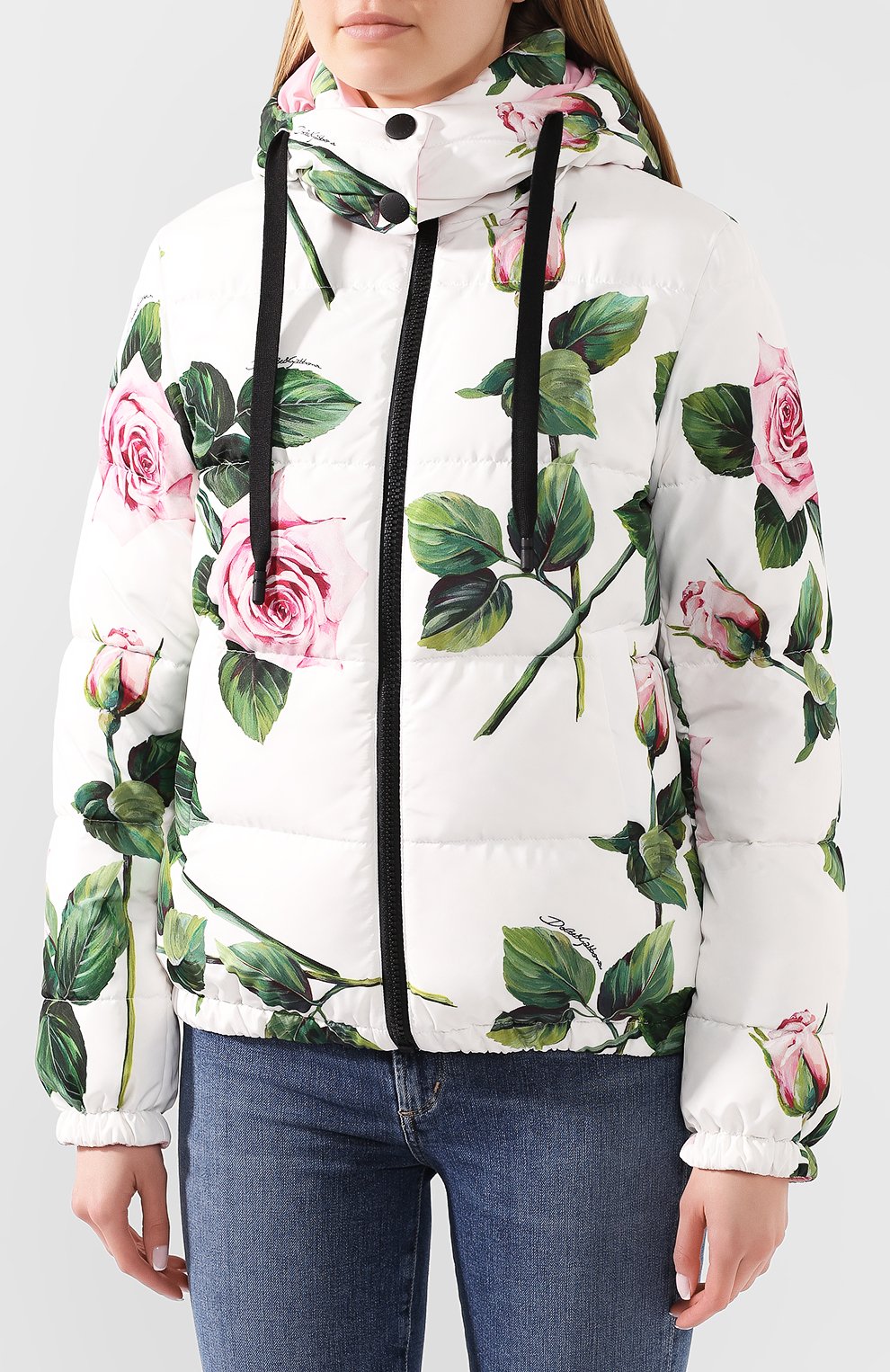 Пуховая куртка DOLCE & GABBANA белого цвета по цене 275000 руб., арт. F9G93T/G7VDP, фото 3 Пуховая куртка DOLCE & GABBANA, арт. F9G93T/G7VDP, фото 3