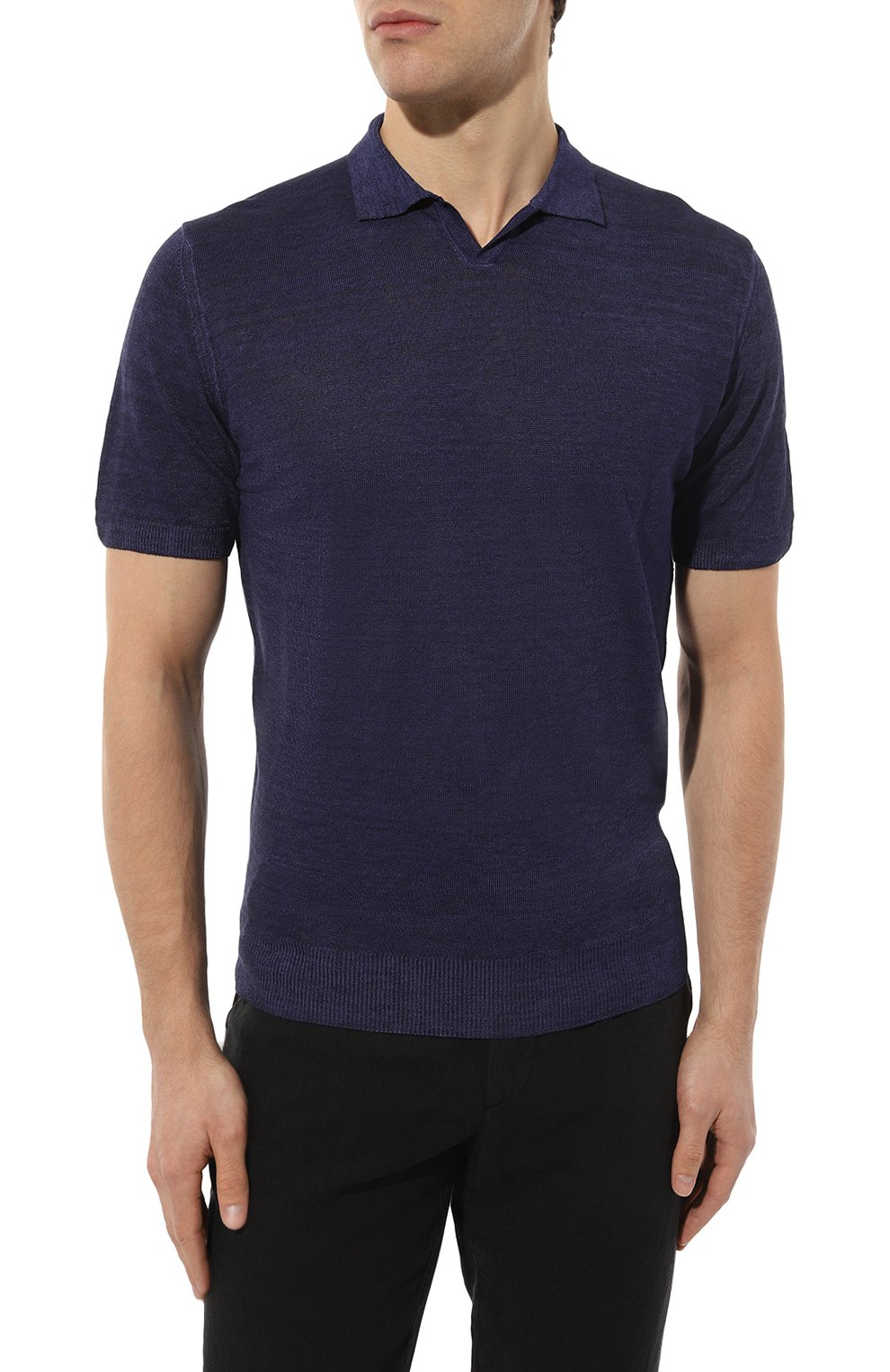 Льняное поло 120% LINO, арт. 31ALIM39BL/000G266/S00, фото 3