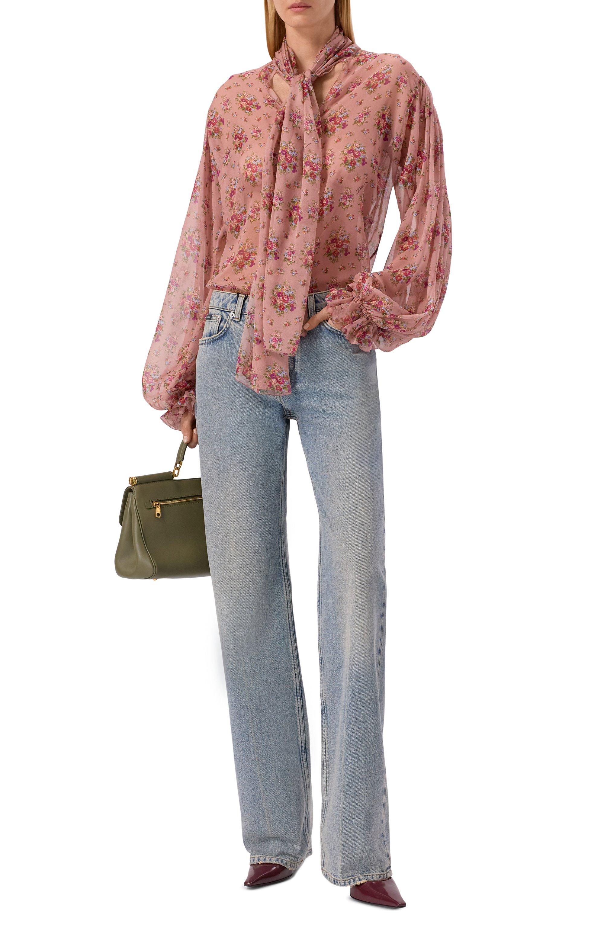 Шелковая блузка DOLCE & GABBANA, арт. F7BL0T/IS10F, фото 2