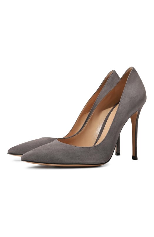 Замшевые туфли Gianvito 105 Gianvito Rossi G28470.15RIC.CAMLAPI Серый G28470.15RIC.CAMLAPI