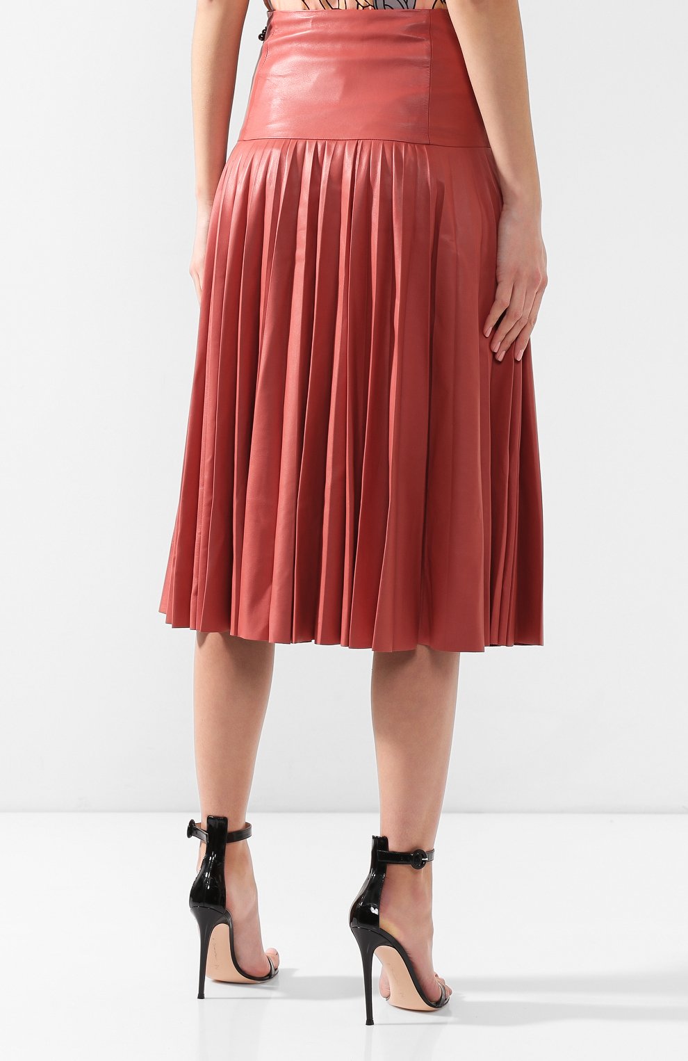 Кожаная юбка MARNI, арт. G0MX0092FU/LA709, фото 4