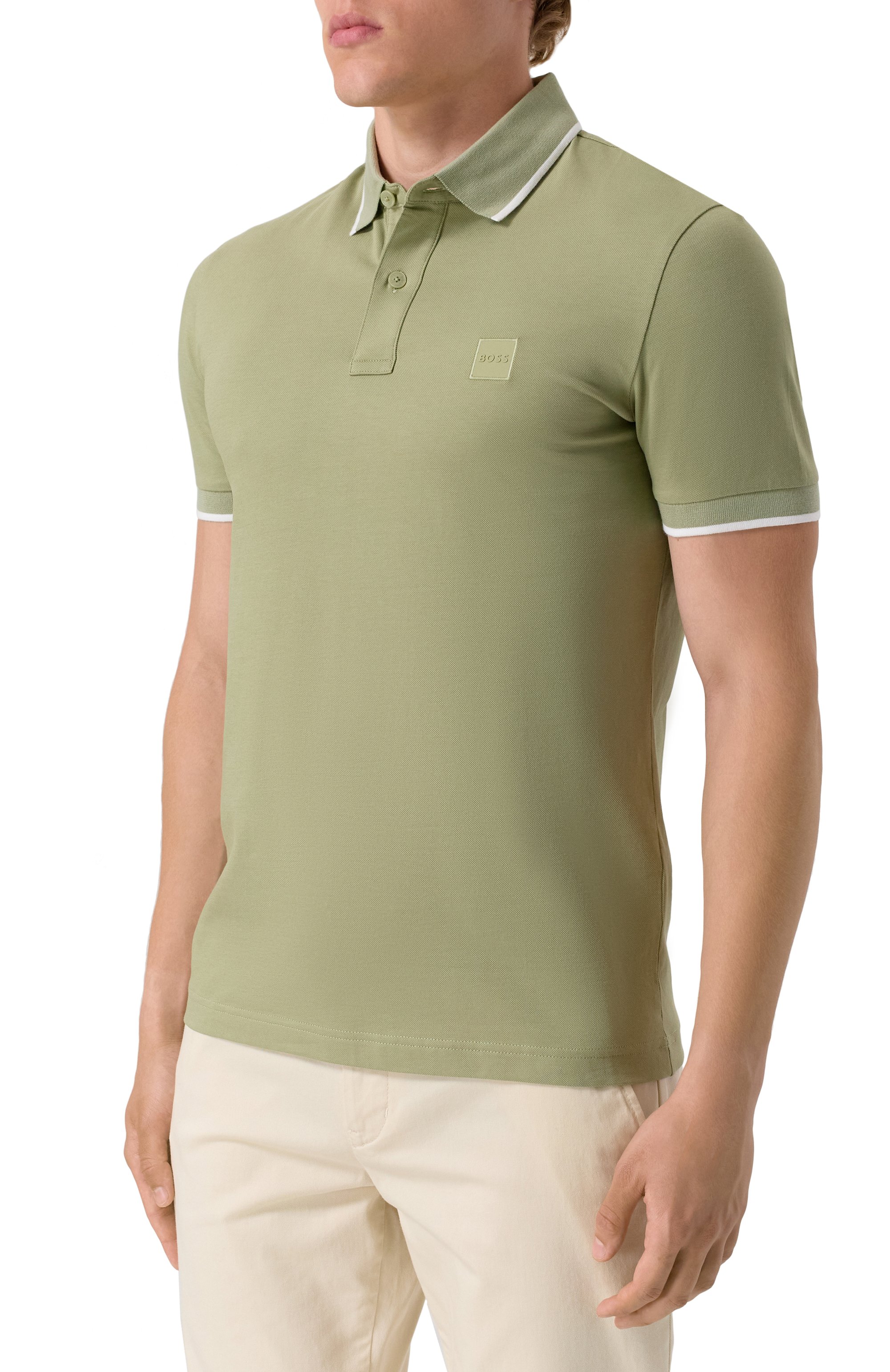 Хлопковое поло BOSS ORANGE, арт. 50507699, фото 3