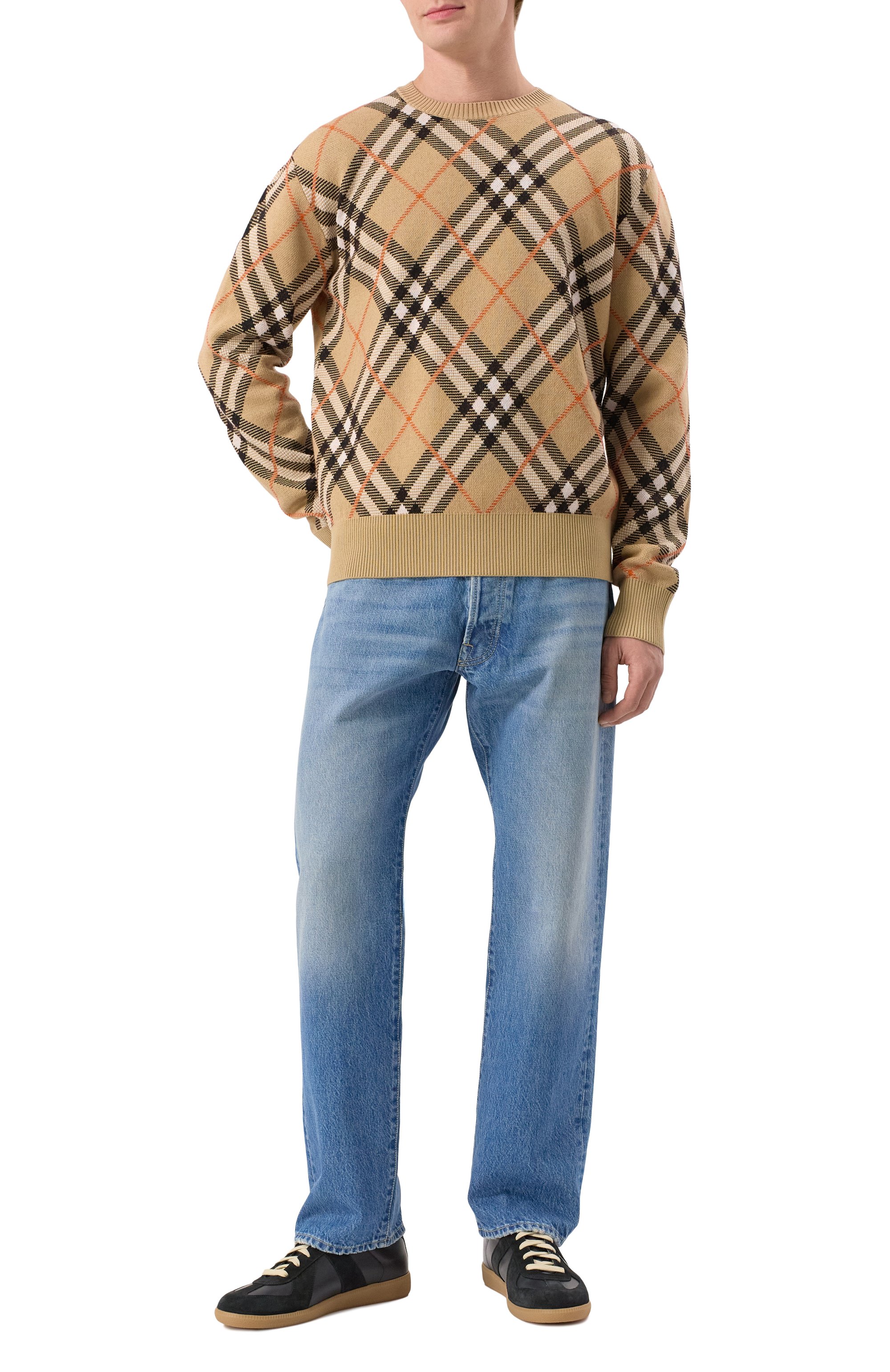 Шерстяной джемпер BURBERRY бежевого цвета по цене 155500 руб., арт. 8093497, фото 2 Шерстяной джемпер BURBERRY, арт. 8093497, фото 2