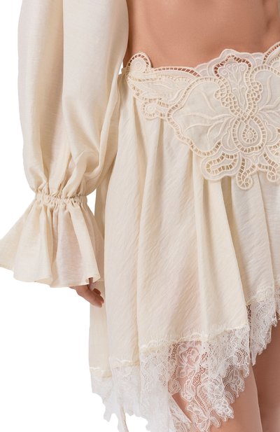 Юбка из вискозы BLUMARINE кремового цвета по цене 84950 руб., арт. 4G120A/T19074, фото 5 Юбка из вискозы BLUMARINE, арт. 4G120A/T19074, фото 5