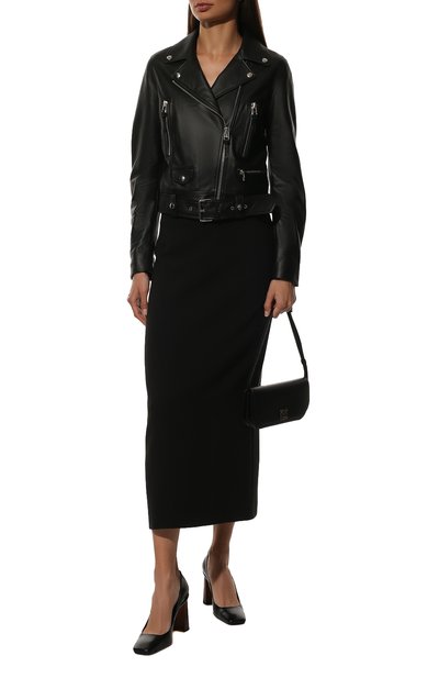 Кожаная куртка ALINE черного цвета по цене 115000 руб., арт. AL22FW030102, фото 2 Кожаная куртка ALINE, арт. AL22FW030102, фото 2