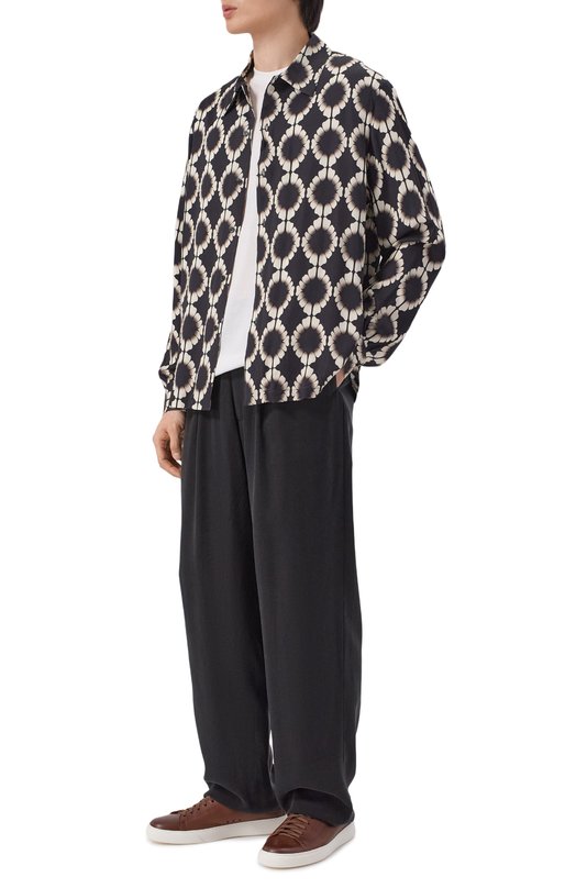 Рубашка из вискозы Laneus S6LAMASI219 Чёрный  S6LAMASI219 Фото 2