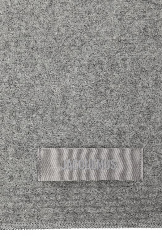 Шерстяной шарф-косынка Jacquemus 24HACU00669/AK00227 Серый  24HACU00669/AK00227 Фото 4