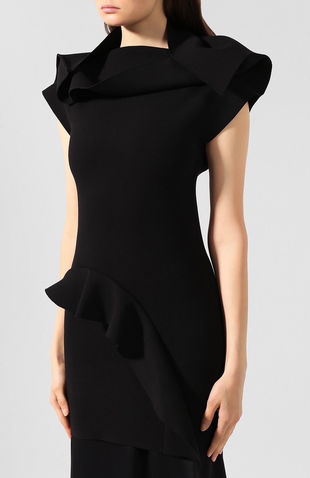 Удлиненный топ RICK OWENS черного цвета по цене 89950 руб., арт. R019F5690/KST, фото 3 Удлиненный топ RICK OWENS, арт. R019F5690/KST, фото 3