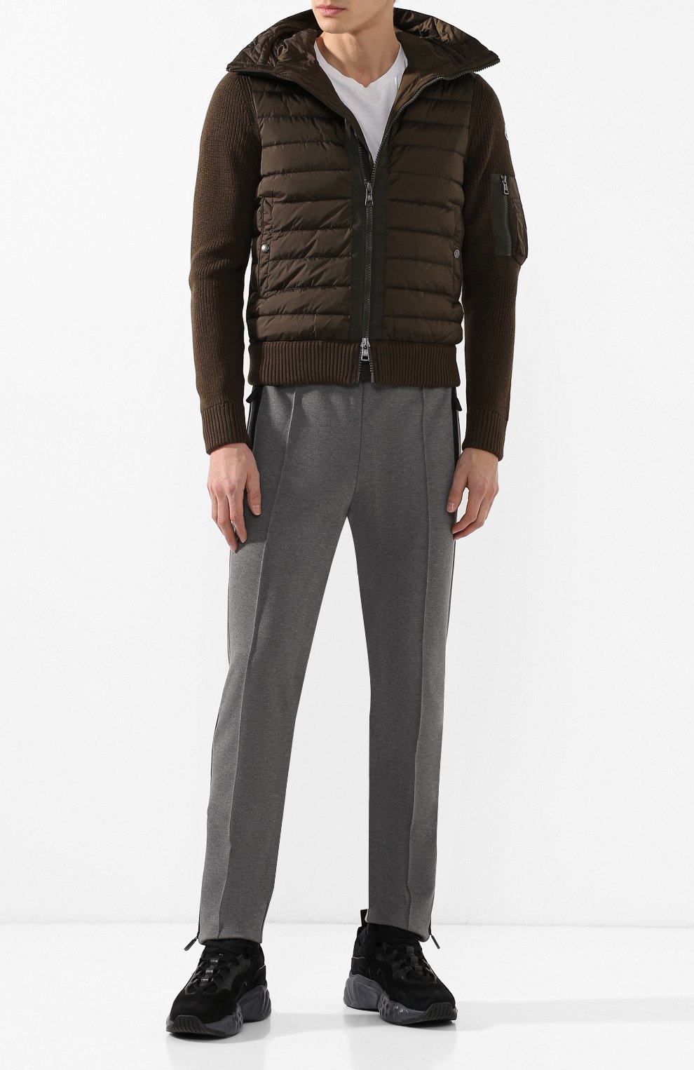 Кардиган на молнии с утепленной вставкой и капюшоном MONCLER, арт. D2-091-94028-00-94789, фото 2