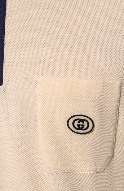 Хлопковое поло GUCCI, арт. 625323 XJCNZ, фото 5