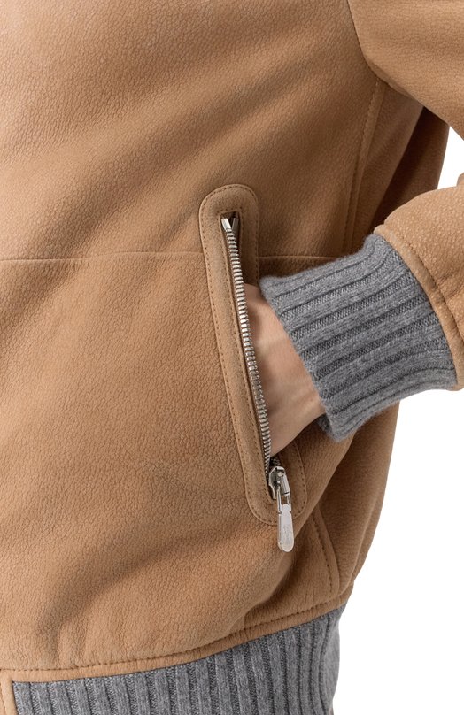 Дубленка из овчины Brunello Cucinelli MPMTU1737 Бежевый  MPMTU1737 Фото 5