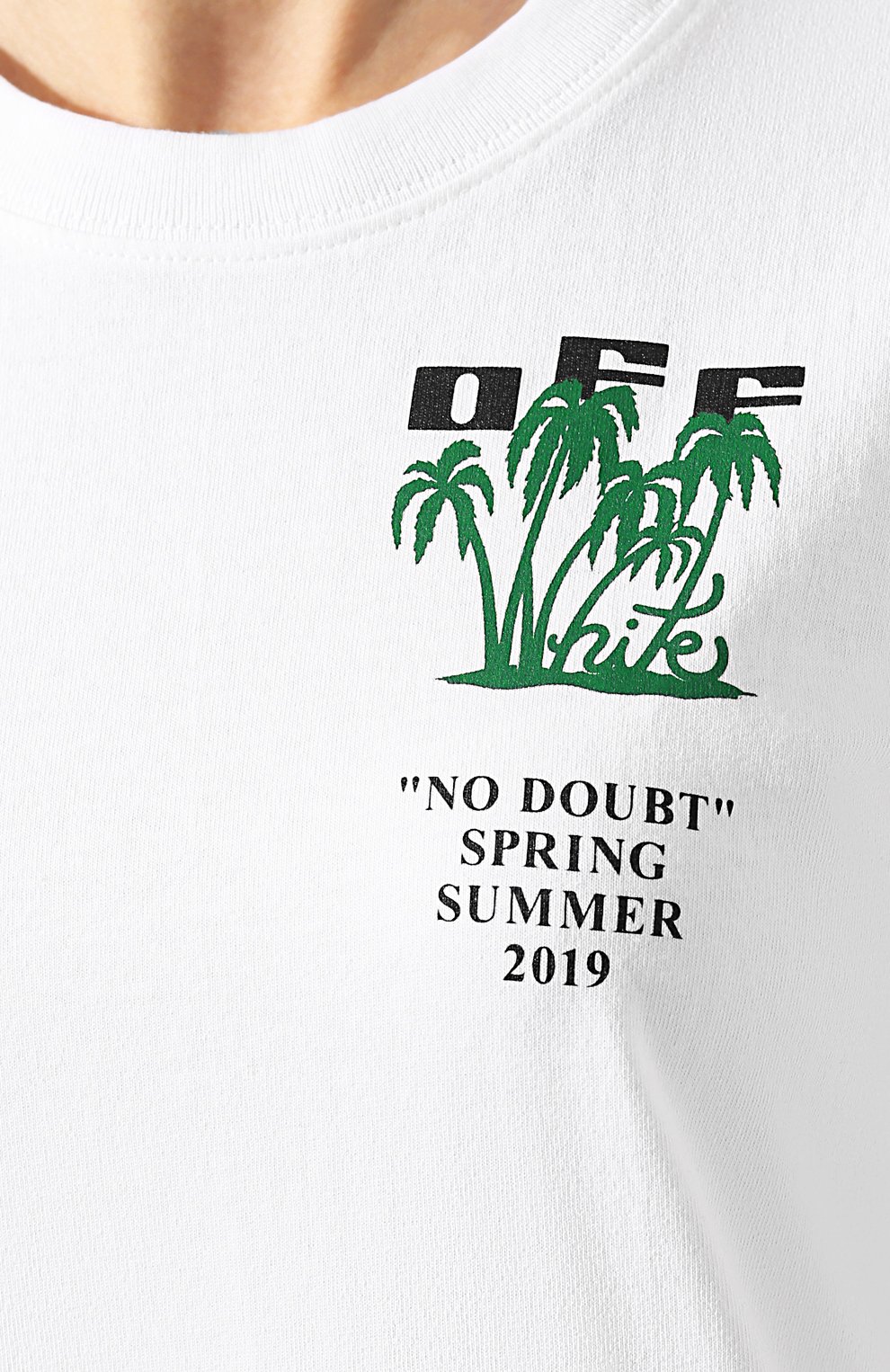 Хлопковая футболка OFF-WHITE белого цвета по цене 19250 руб., арт. 0WAA049R19B070450140, фото 5 Хлопковая футболка OFF-WHITE, арт. 0WAA049R19B070450140, фото 5