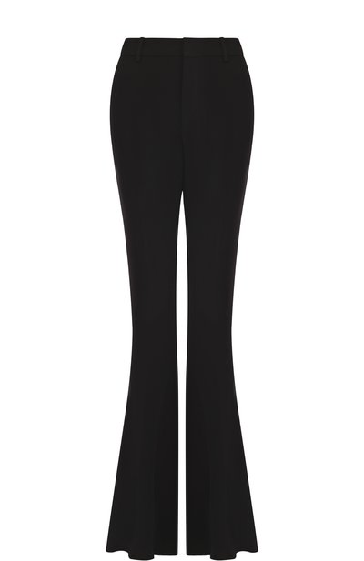 Женские однотонные расклешенные брюки из вискозы GUCCI, арт. 497701/ZKR01