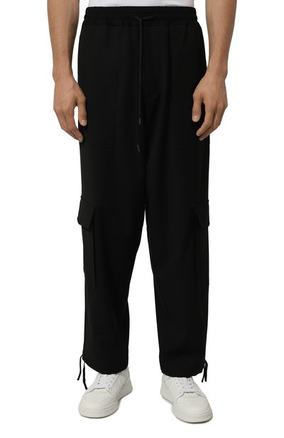 Шерстяные брюки-карго ISABEL BENENATO черного цвета по цене 87550 руб., арт. UW34F24, фото 3 Шерстяные брюки-карго ISABEL BENENATO, арт. UW34F24, фото 3