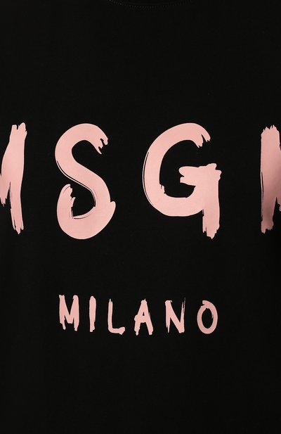 Хлопковая футболка MSGM черного цвета по цене 11650 руб., арт. 3241MDM510 227298, фото 5 Хлопковая футболка MSGM, арт. 3241MDM510 227298, фото 5