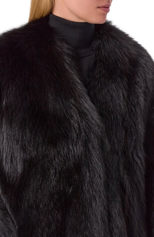 Шуба из лисы Giulia Gurman J3B40 Чёрный  J3B40 Фото 5