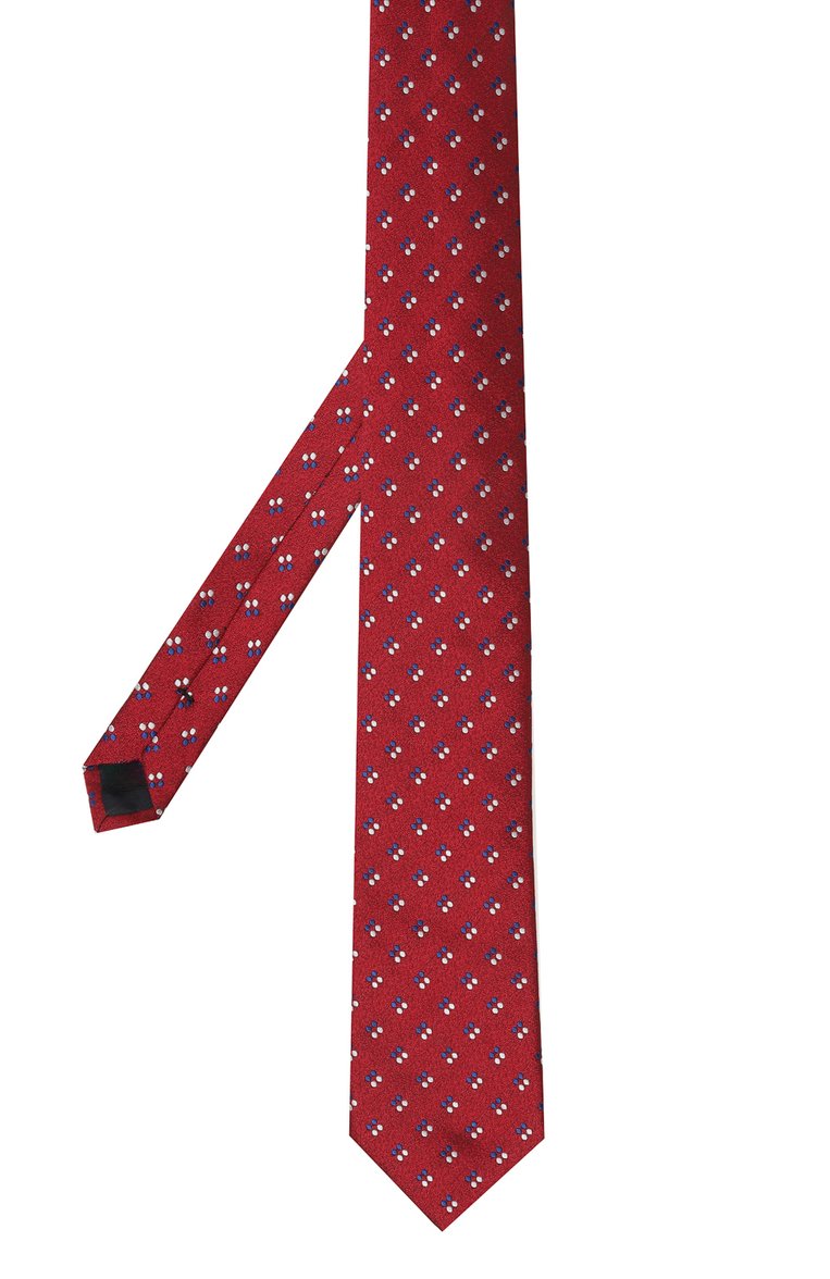 Мужской шелковый галстук BROUBACK красного цвета, арт. TIE 8CM/SS24 | Фото 3 (Материал: Шелк, Текстиль; Материал сплава: Проставлено; Нос: Не проставлено; Принт: С принтом)