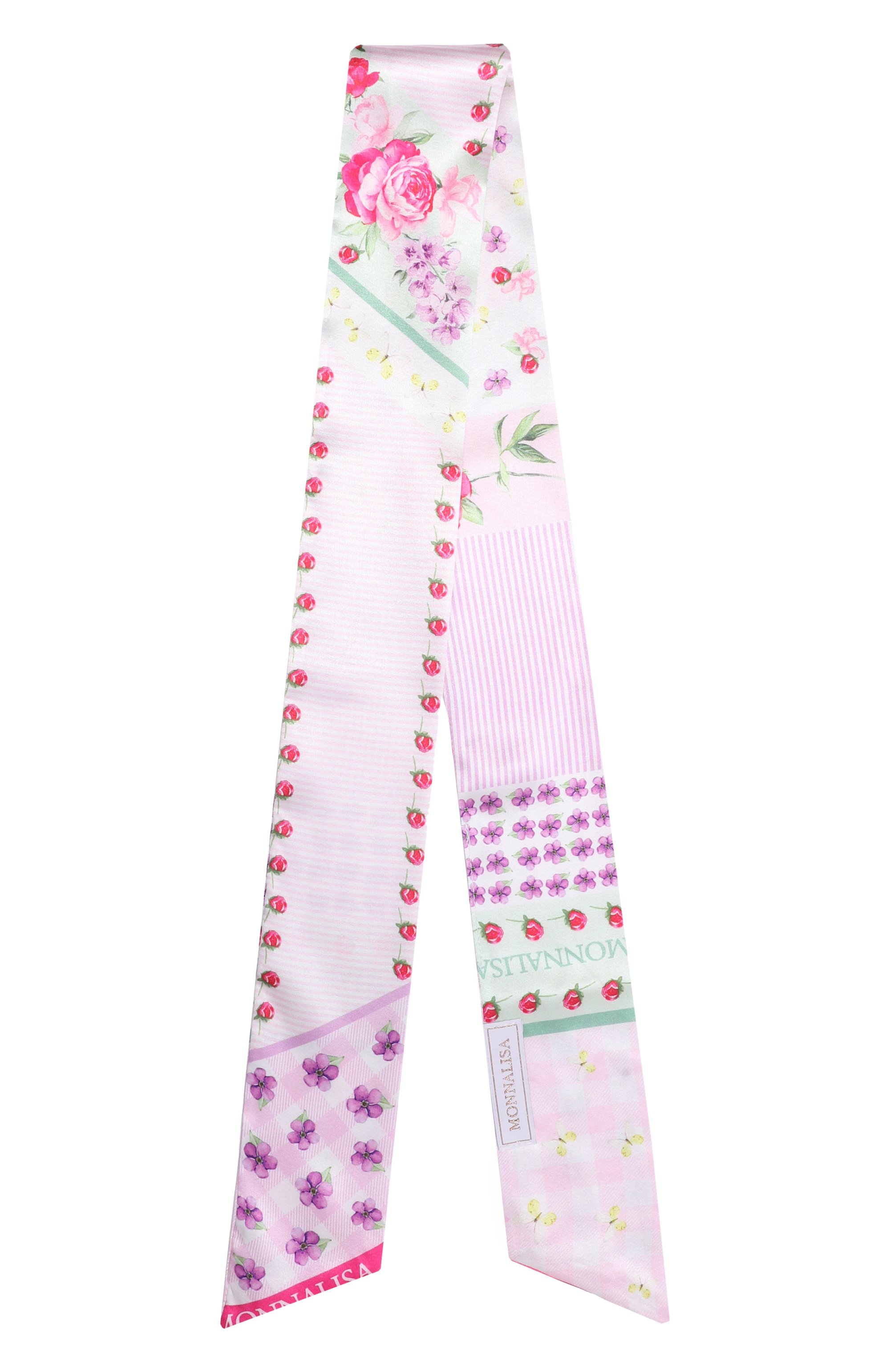 Шарф-твилли MONNALISA светло-розового цвета по цене 7895 руб., арт. 19G014, фото 3 Шарф-твилли MONNALISA, арт. 19G014, фото 3