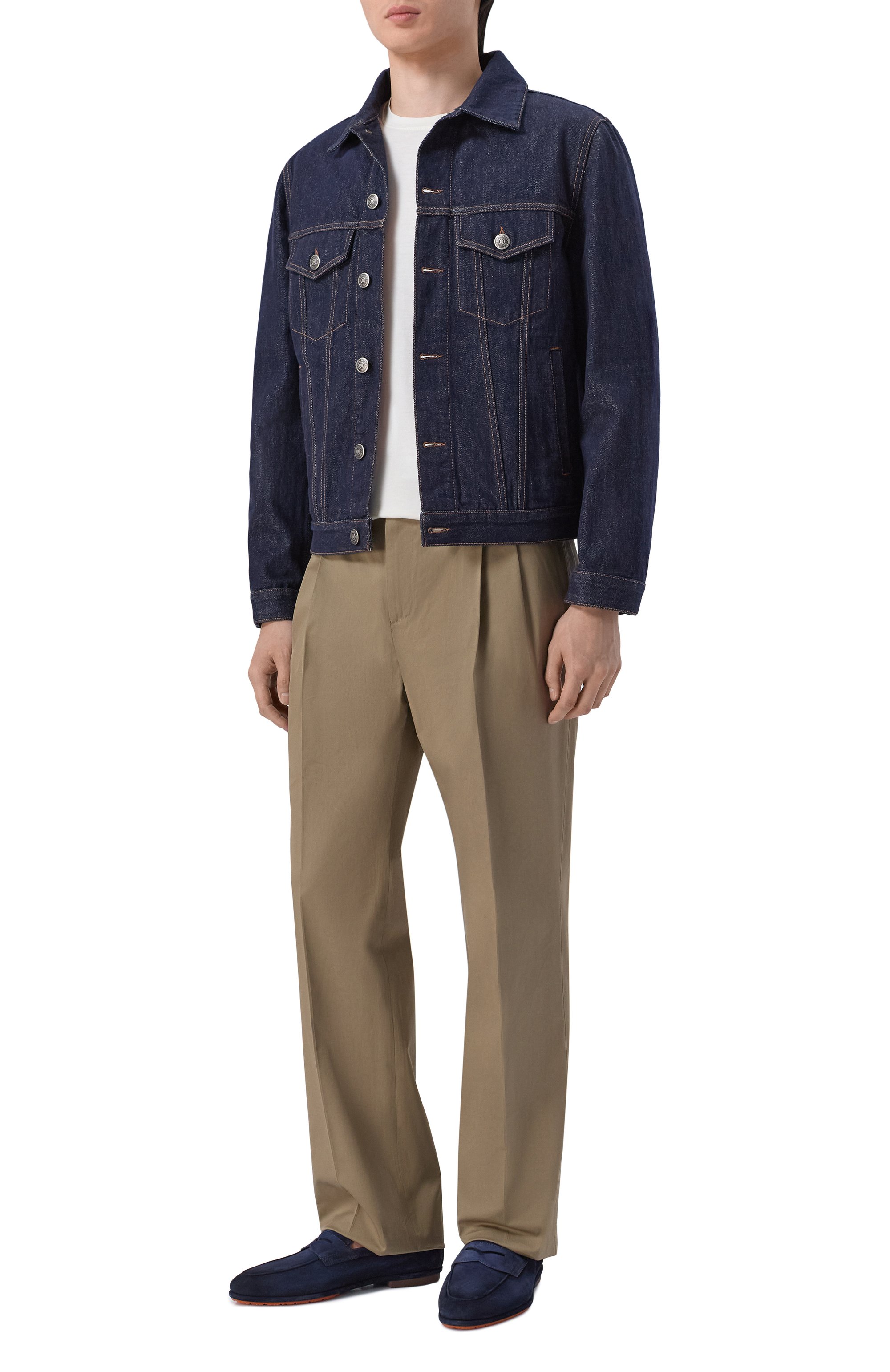 Замшевые пенни-лоферы carlos SANTONI темно-синего цвета по цене 110000 руб., арт. MCNG19298SI6SEAA, фото 2 Замшевые пенни-лоферы carlos SANTONI, арт. MCNG19298SI6SEAA, фото 2