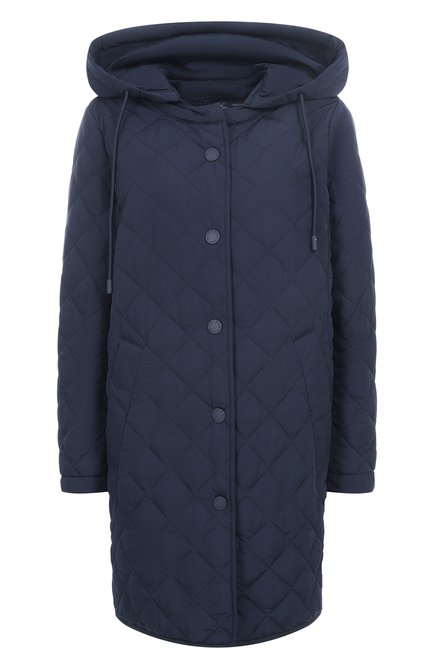 Женская куртка WEEKEND MAX MARA синего цвета, арт. ERI0 | Фото 1 (Длина (верхняя одежда): До середины бедра; Материал внешний: Синтетический материал; Автоматизация ТО: Проставлено; Автоматизация состава: Проставлено; Рукава: Длинные; Материал подклада: Синтетический материал)