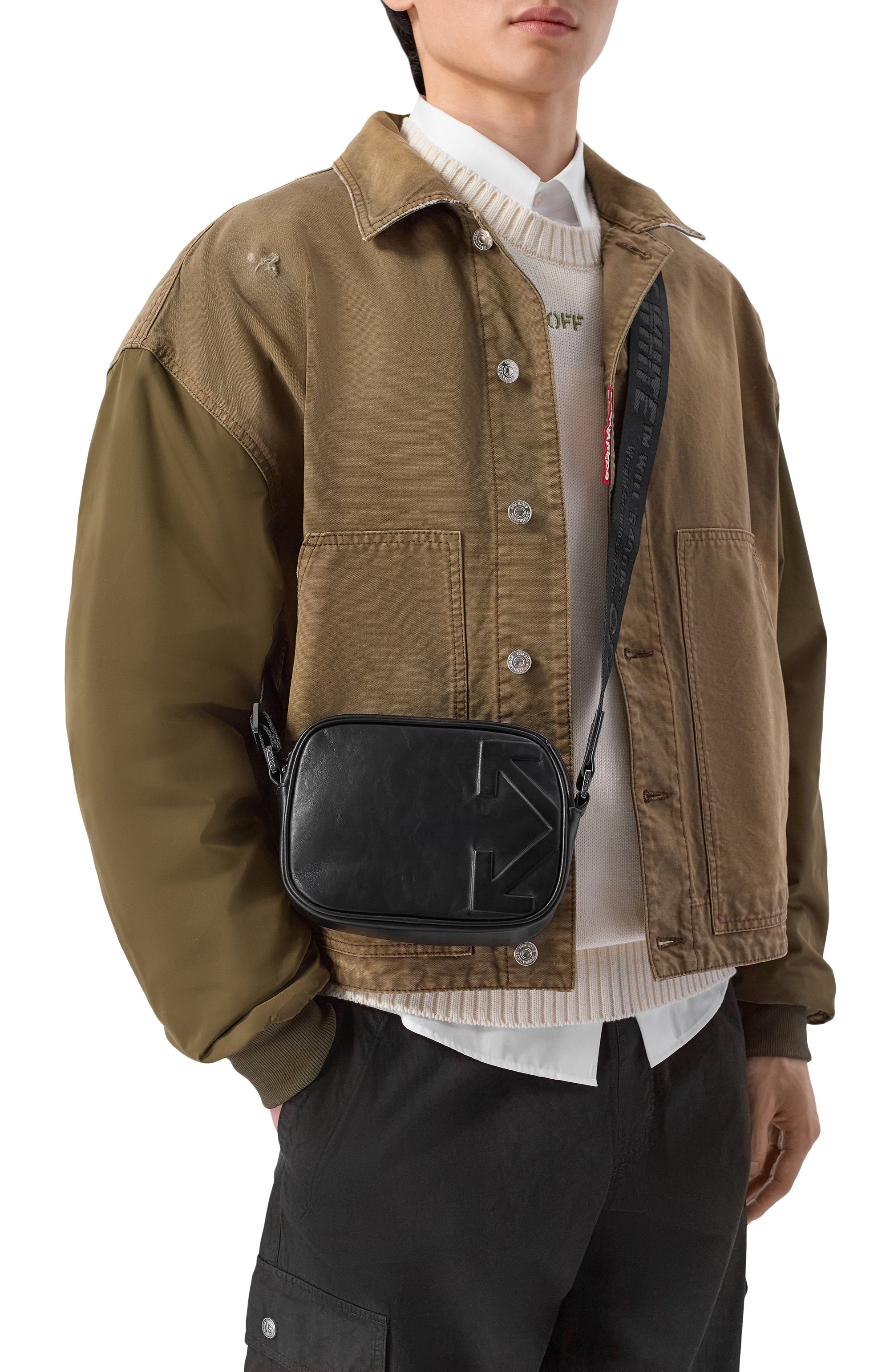 Сумка heritage OFF-WHITE черного цвета по цене 88650 руб., арт. 0MNQ09ES26LEA001, фото 2 Сумка heritage OFF-WHITE, арт. 0MNQ09ES26LEA001, фото 2