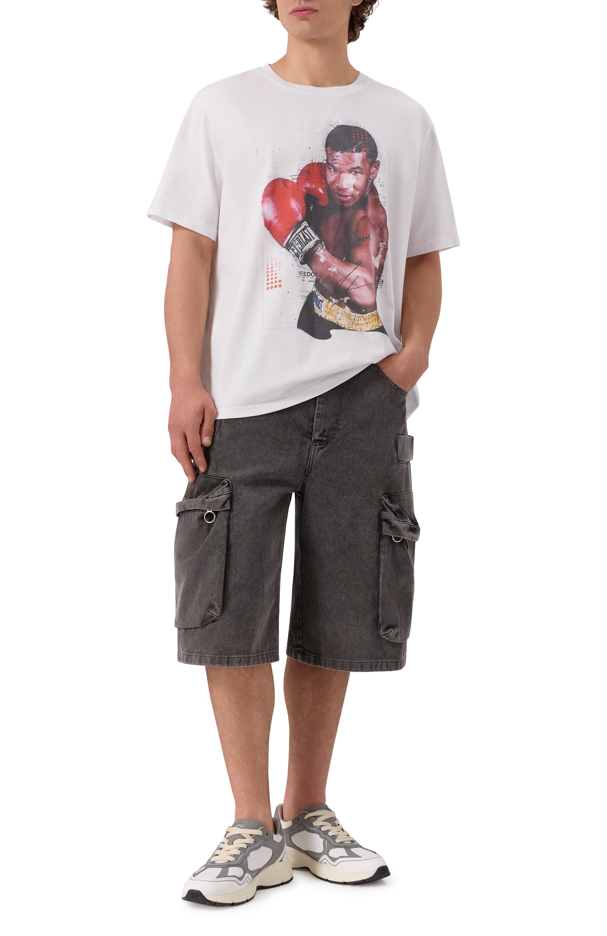 Хлопковая футболка BISIBIGLIO, арт. RED GL0V SIGN, фото 2