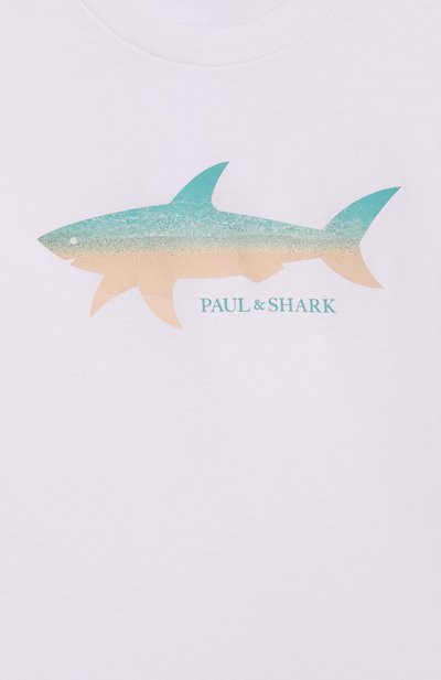 Хлопковая футболка PAUL & SHARK JUNIOR, арт. WUM00H/LAA53/6A-8A, фото 3