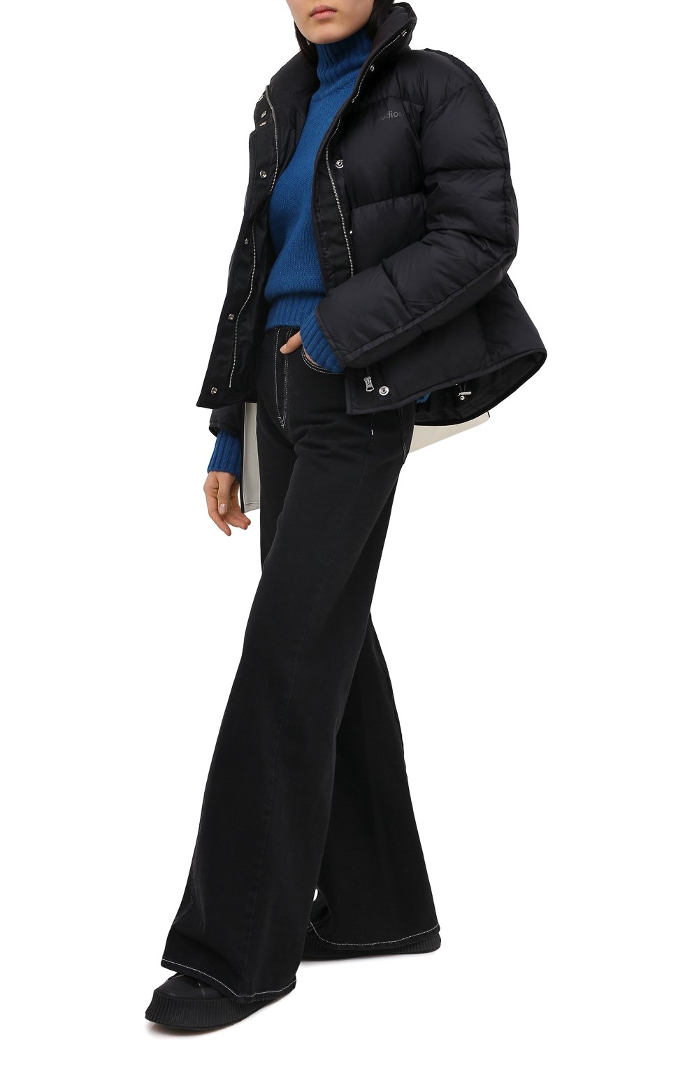 Шерстяной свитер ACNE STUDIOS синего цвета по цене 29950 руб., арт. A60211, фото 2 Шерстяной свитер ACNE STUDIOS, арт. A60211, фото 2