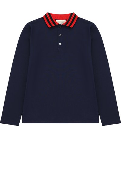 Хлопковое поло с длинными рукавами GUCCI, арт. 440302/X5B87, фото 1