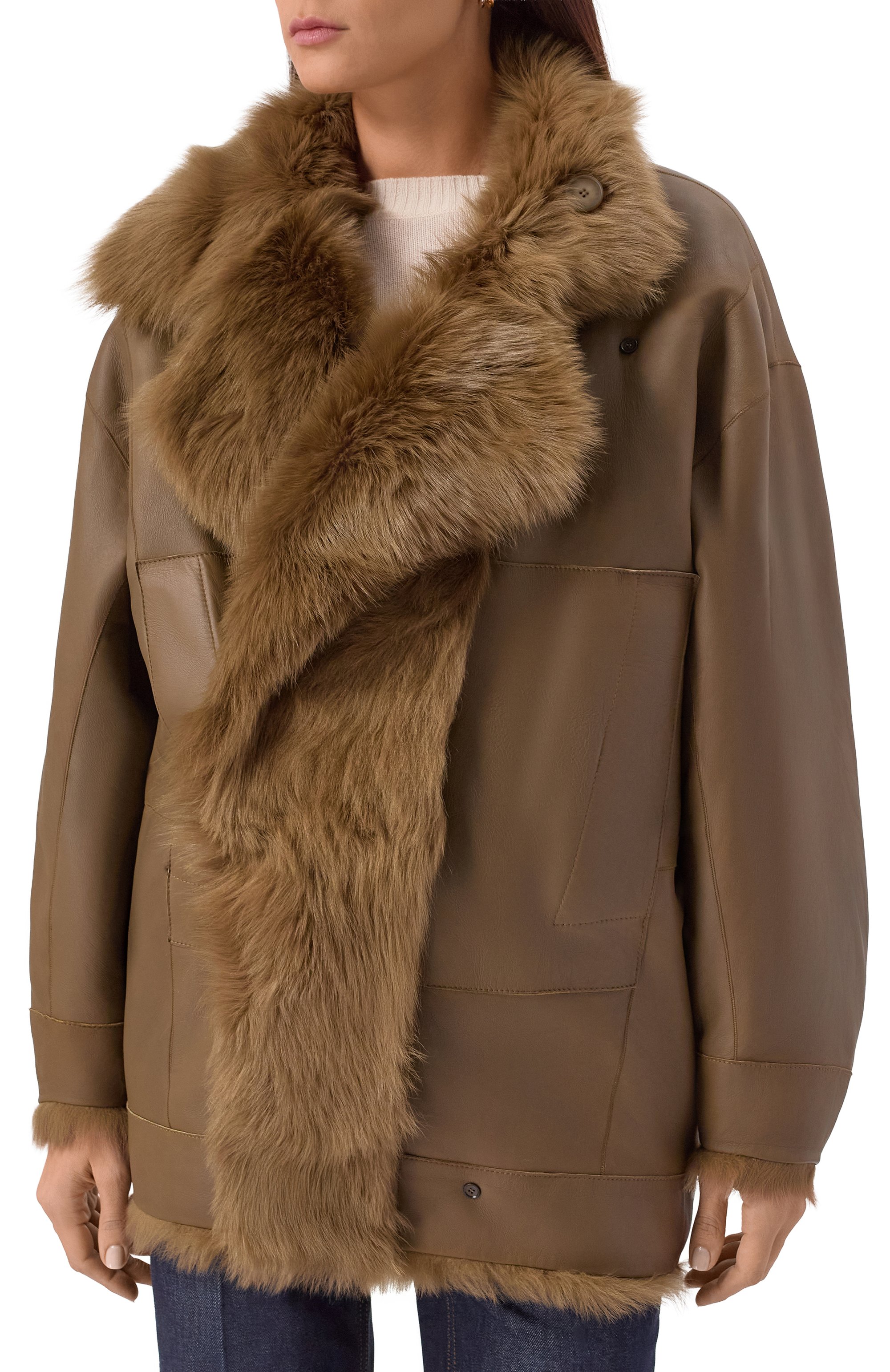 Двусторонняя дубленка из овчины PETAR PETROV, арт. F25FM3/SHEARLING, фото 6