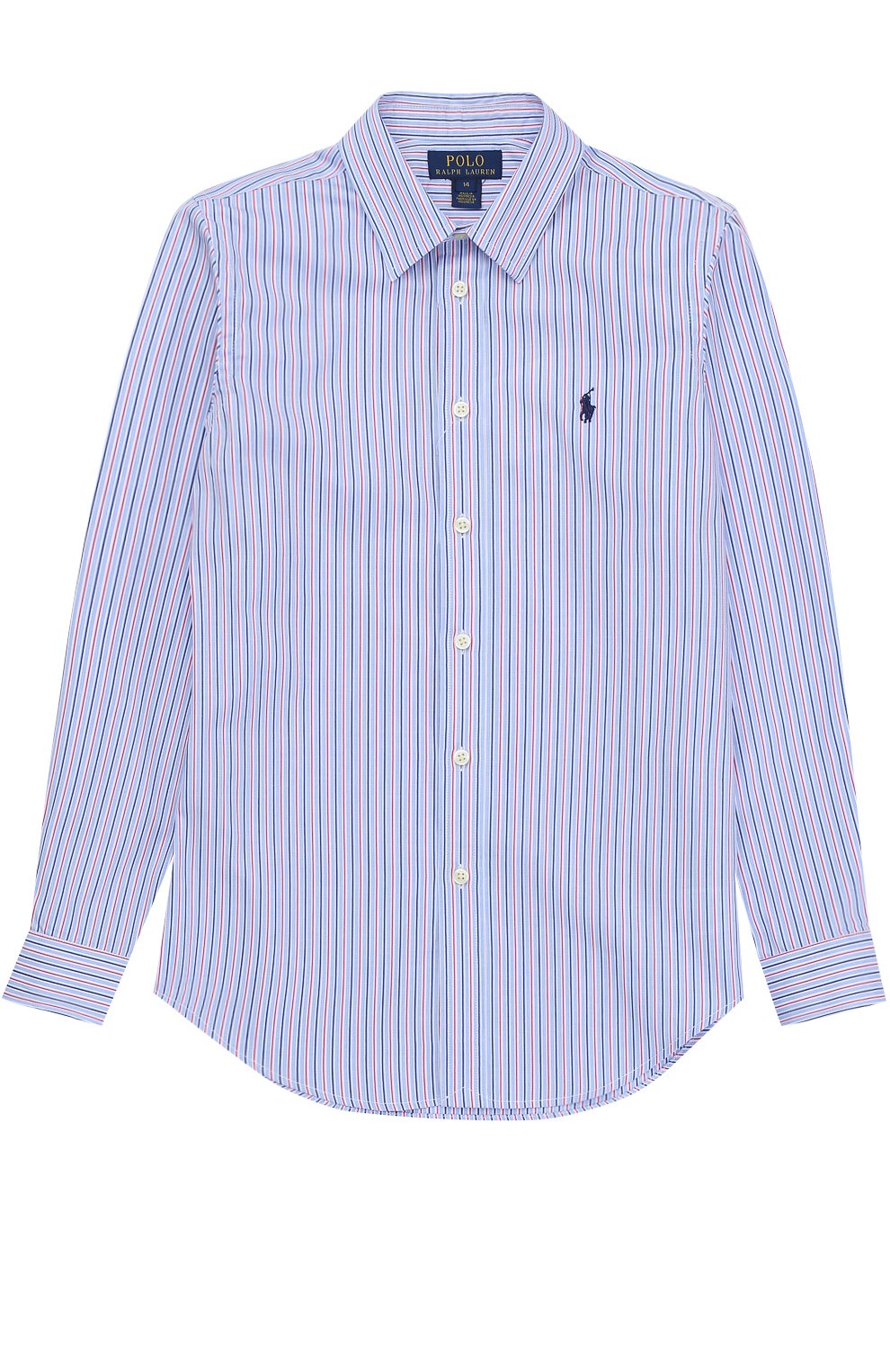 Хлопковая рубашка в контрастную полоску и логотипом бренда POLO RALPH LAUREN, арт. B04/XZ76Z/XY76Z, фото 1
