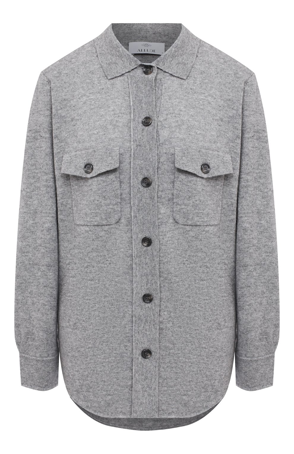 Кардиган из шерсти и кашемира ALLUDE серого цвета по цене 41850 руб., арт. 205/17034, фото 1 Кардиган из шерсти и кашемира ALLUDE, арт. 205/17034, фото 1