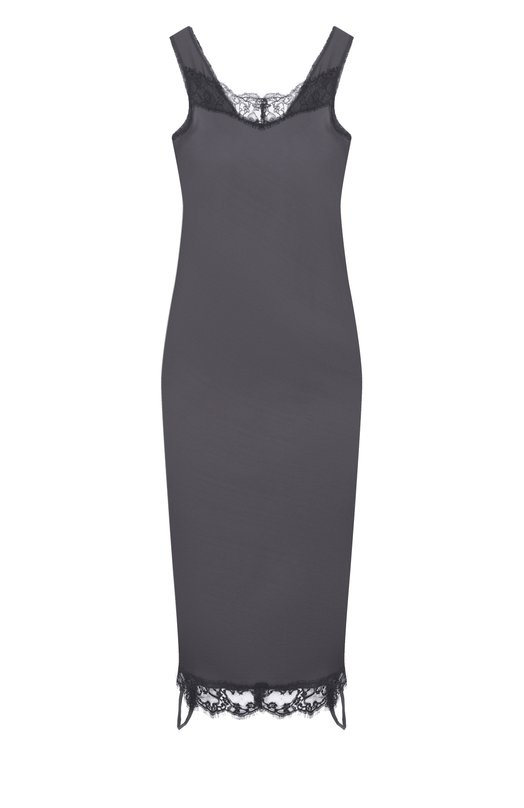 Платье из вискозы и хлопка MM6 S52DD0075/M35731 Серый S52DD0075/M35731