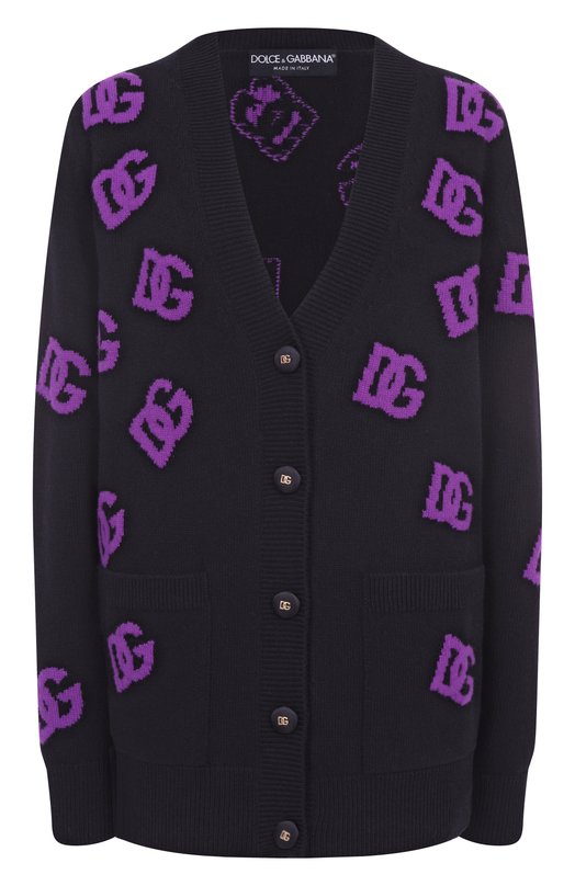 Шерстяной кардиган Dolce & Gabbana FXJ36T/JCVYX Чёрный FXJ36T/JCVYX