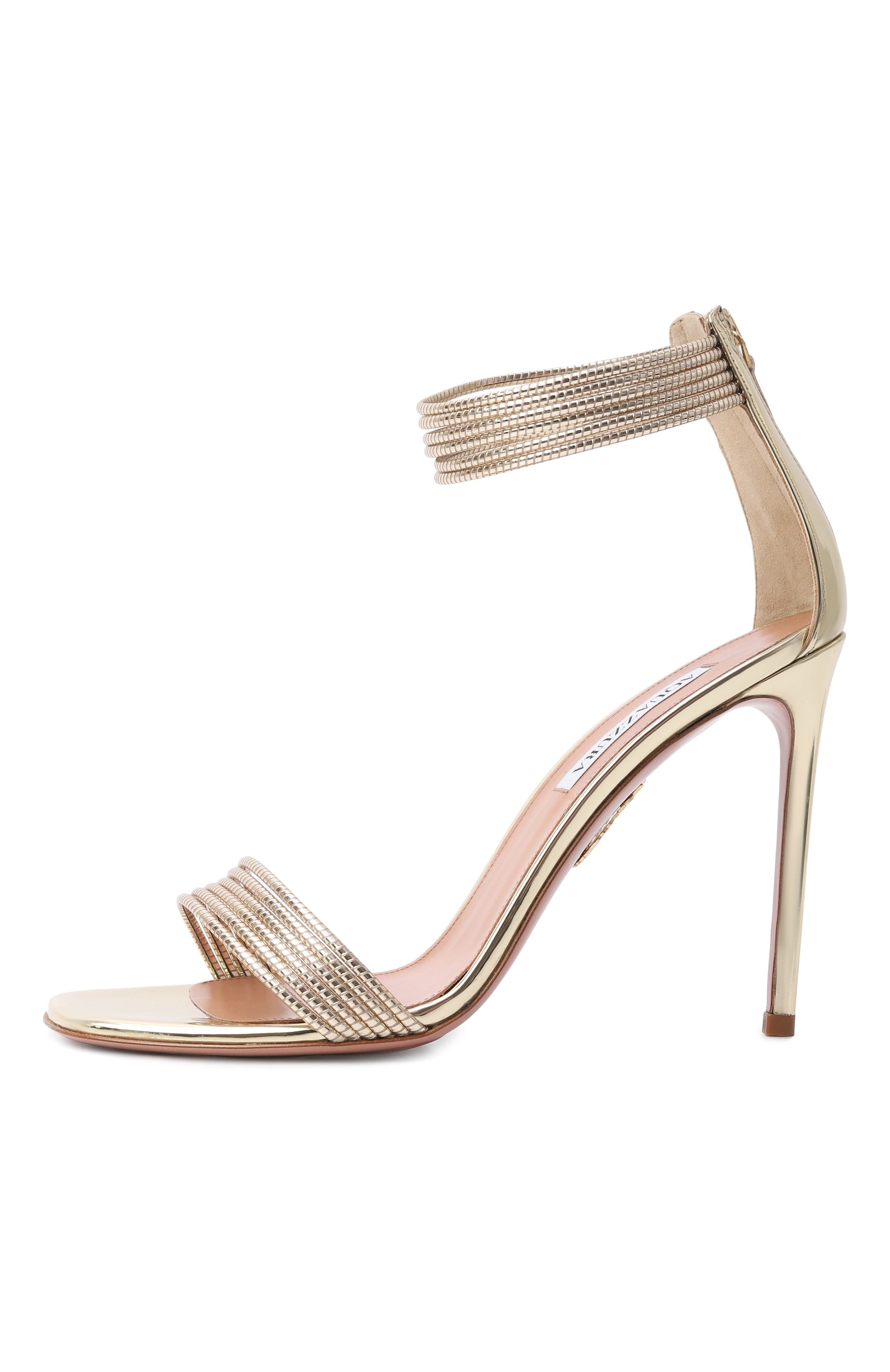 Кожаные босоножки sway 105 AQUAZZURA, арт. SWYHIGS0-SSY-S0G, фото 4