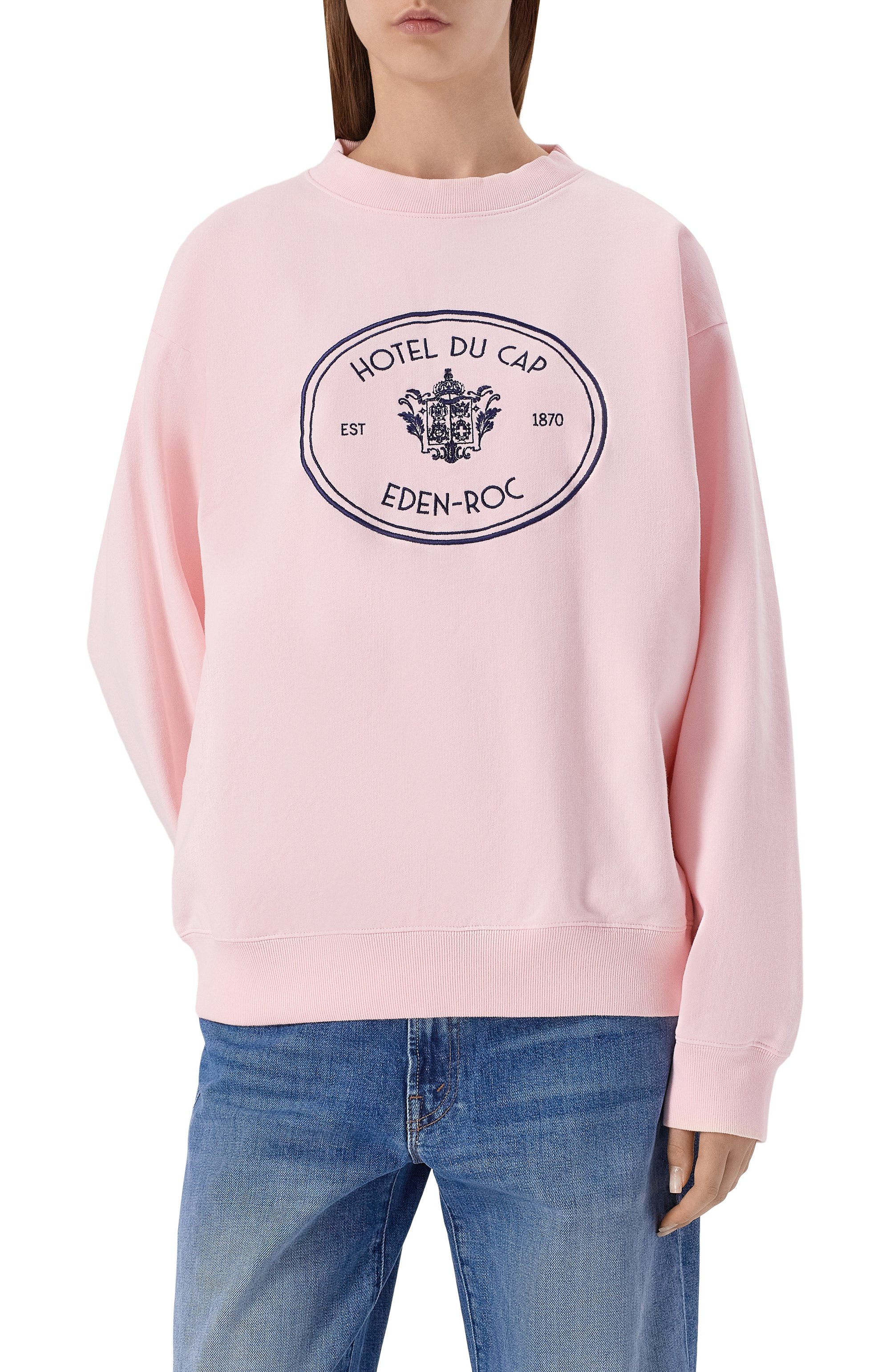 Хлопковый свитшот sporty & rich x hotel du cap-eden-roc SPORTY AND RICH, арт. ST07160621P140, фото 3