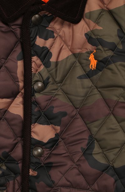 Стеганая куртка POLO RALPH LAUREN хаки цвета по цене 17500 руб., арт. 321749072, фото 3 Стеганая куртка POLO RALPH LAUREN, арт. 321749072, фото 3