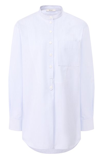 Женская хлопковая рубашка с воротником-стойкой CELINE, арт. 20D047562