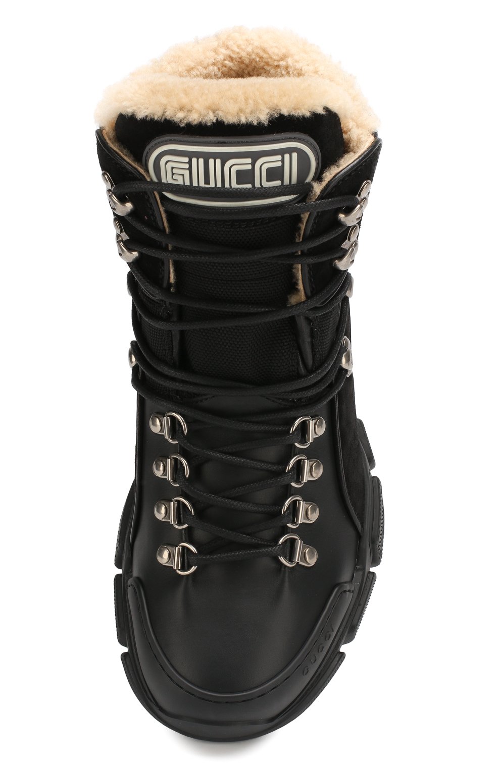 Кожаные кроссовки flashtrek с внутренней отделкой из овчины GUCCI, арт. 550034/D6060, фото 5